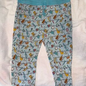 Little Sleepies Musical Print Pajama Pants - Blue and Yellow